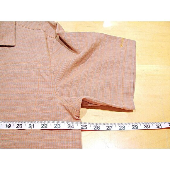 Columbia Mens Brown Rust Short Check Sleeve Collared Button Up Shirt Soft Sz XL - Picture 5 of 11